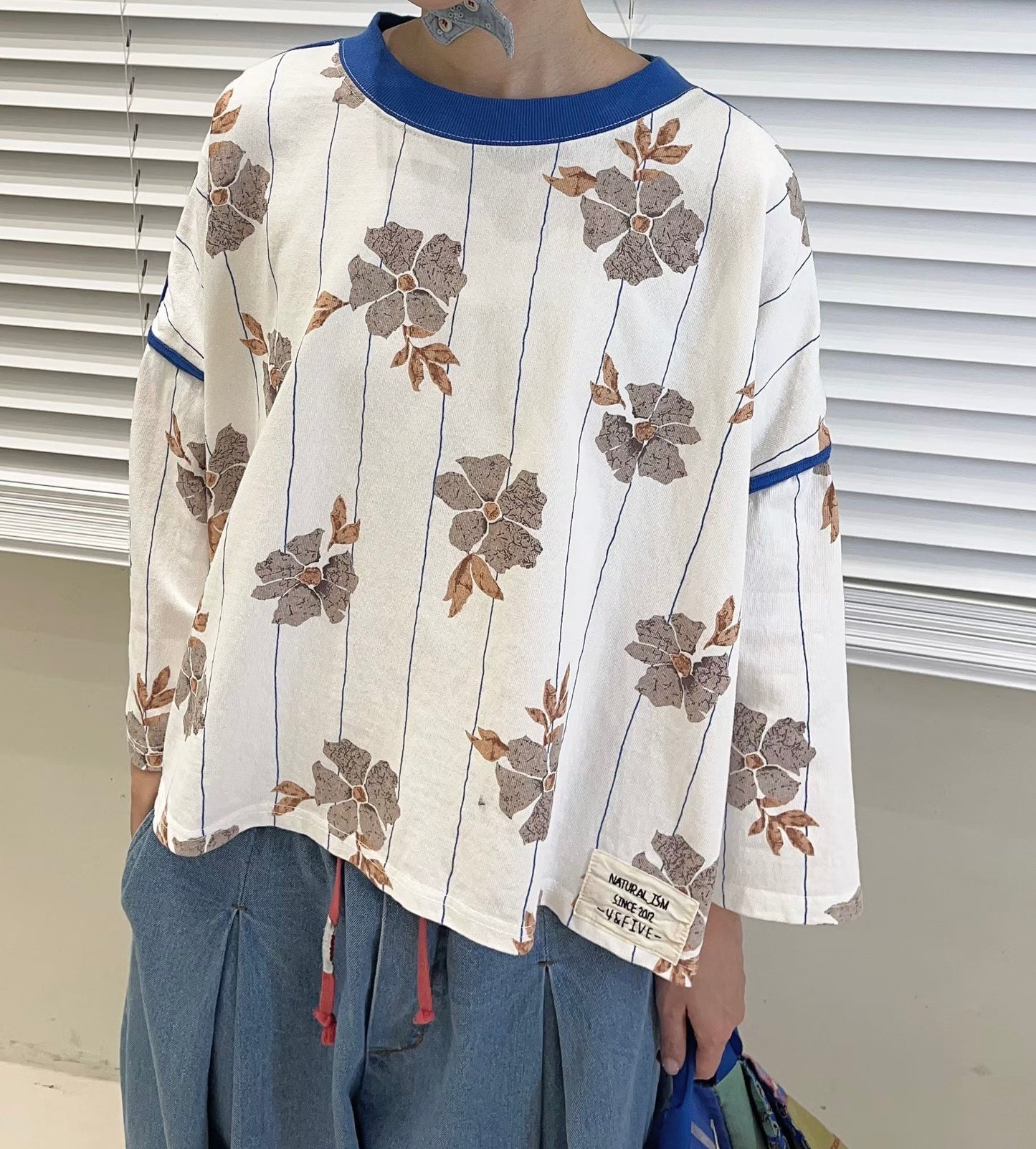 (預訂)東大門直送4N5中袖花花Tee